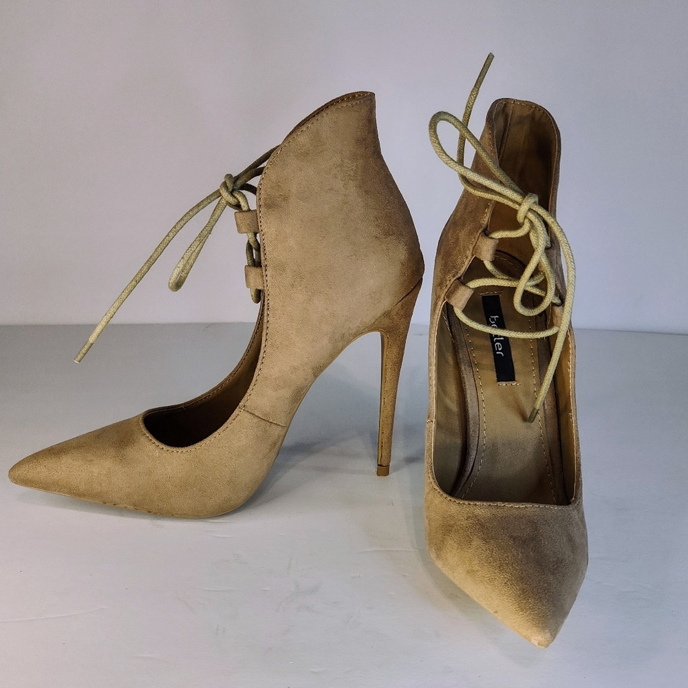 Lace Tie Stiletto high heels